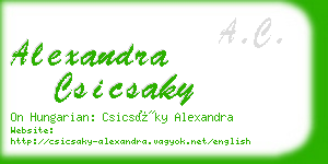 alexandra csicsaky business card